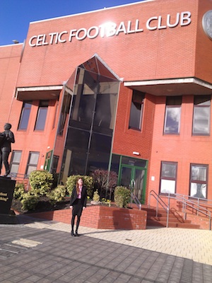 Professor Aileen Lothian at Celtic Park Football Stadium in Glasgow