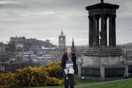 Professor Lothian at Calton Hill in Edinburgh