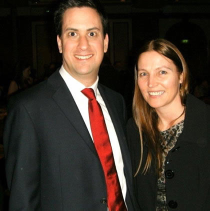Ed Miliband (MP), Labour Leader, Scottish Gala, Hilton Hotel, Glasgow 2011 with Professor Aileen Lothian