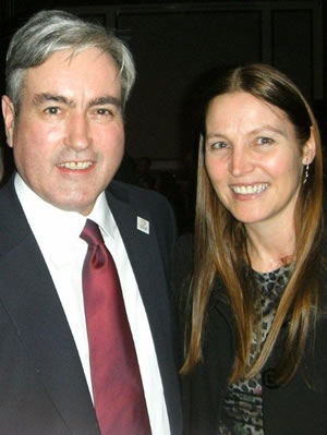 Iain Gray (MSP), Labour Leader Scotland, Scottish Gala, Hilton Hotel, Glasgow 2011 with Professor Aileen Lothian