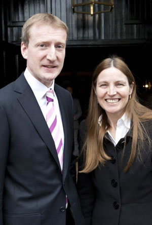 Tavish Scott, Leader of the Scottish Liberal Democrats with Professor Aileen Lothian